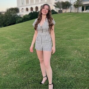 Striped romper